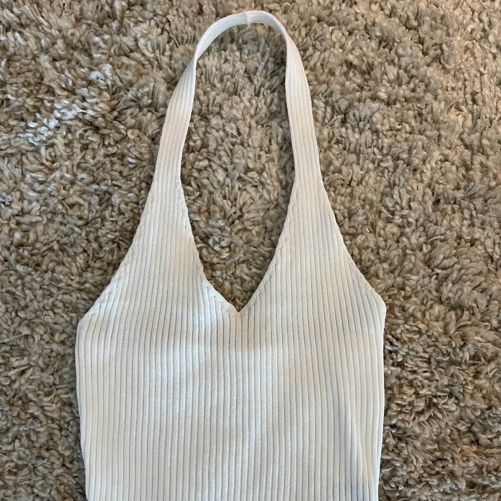 SHEIN Basics Solid Halter Knit Top